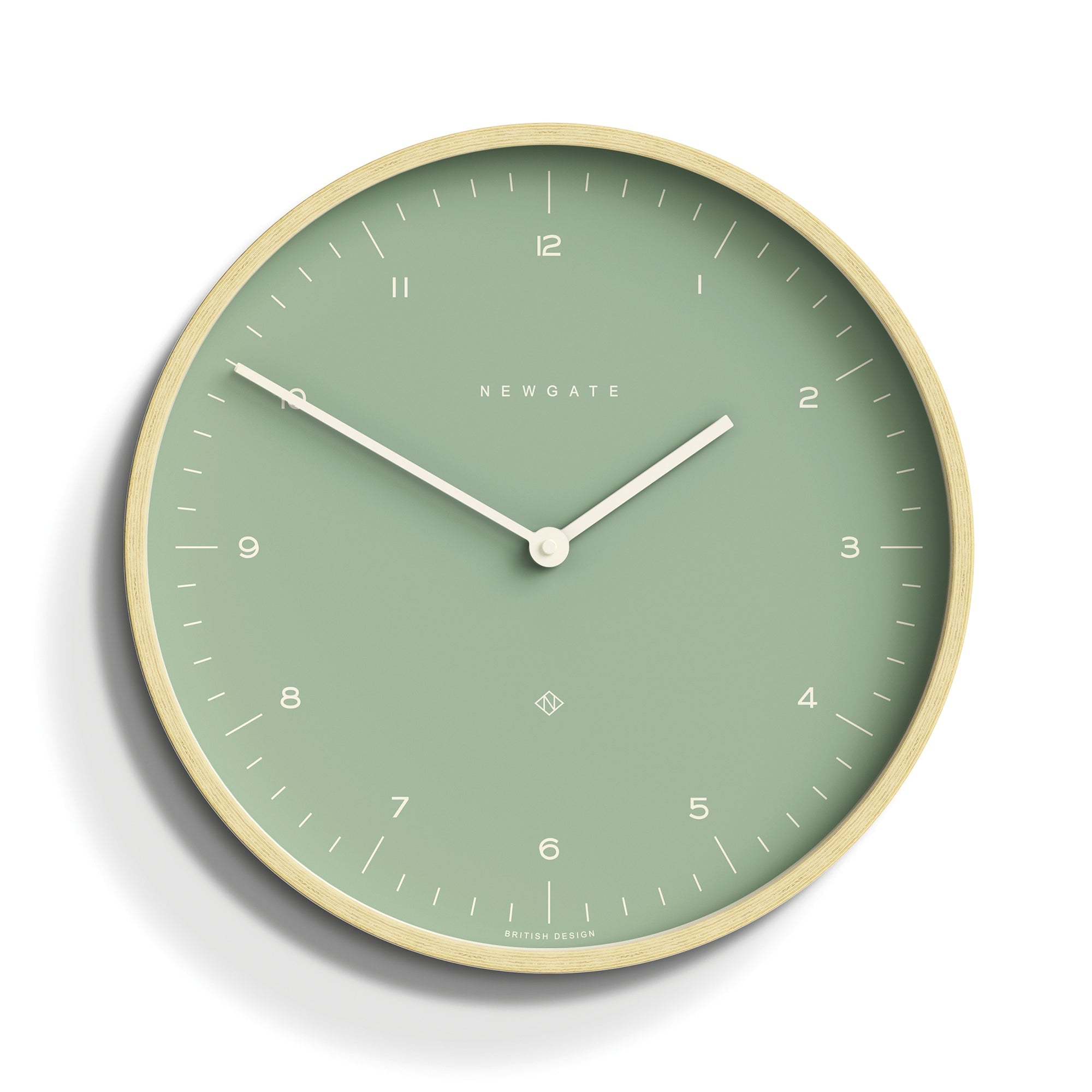 Newgate Mr Clarke Clock Pale Wood Bubble Green Dial 133 V398-NGMRC133PLY40