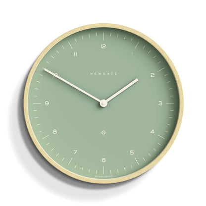 Newgate Mr Clarke Clock Pale Wood Bubble Green Dial 133 V398-NGMRC133PLY40