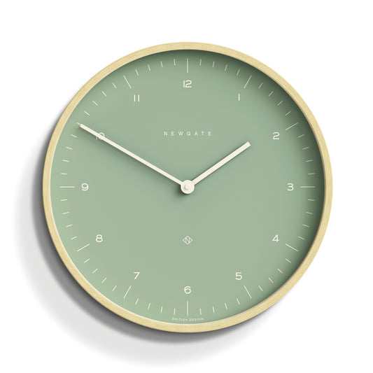 Newgate Mr Clarke Clock Pale Wood Bubble Green Dial 133 V398-NGMRC133PLY40