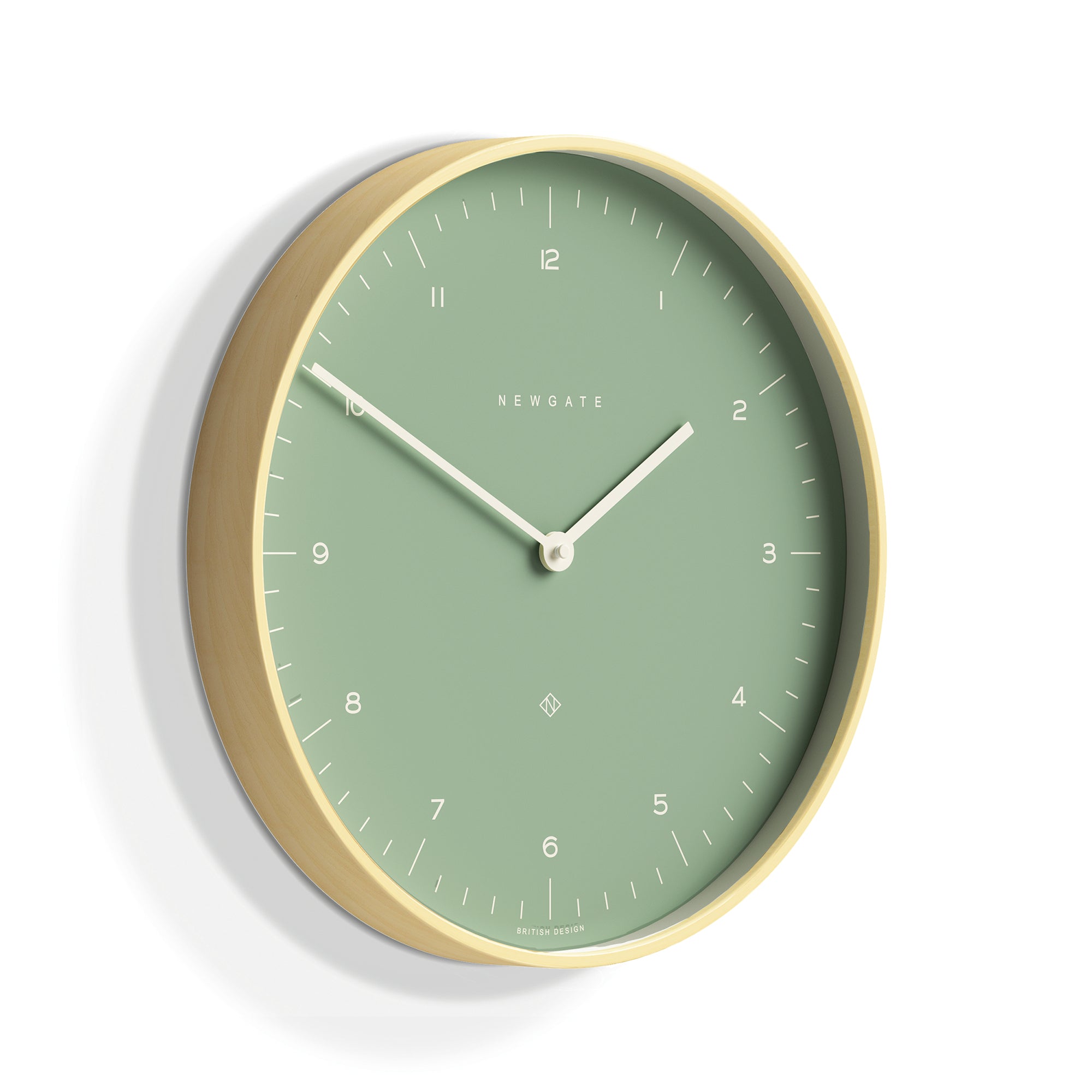 Newgate Mr Clarke Clock Pale Wood Bubble Green Dial 133 V398-NGMRC133PLY40