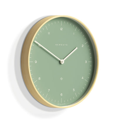 Newgate Mr Clarke Clock Pale Wood Bubble Green Dial 133 V398-NGMRC133PLY40