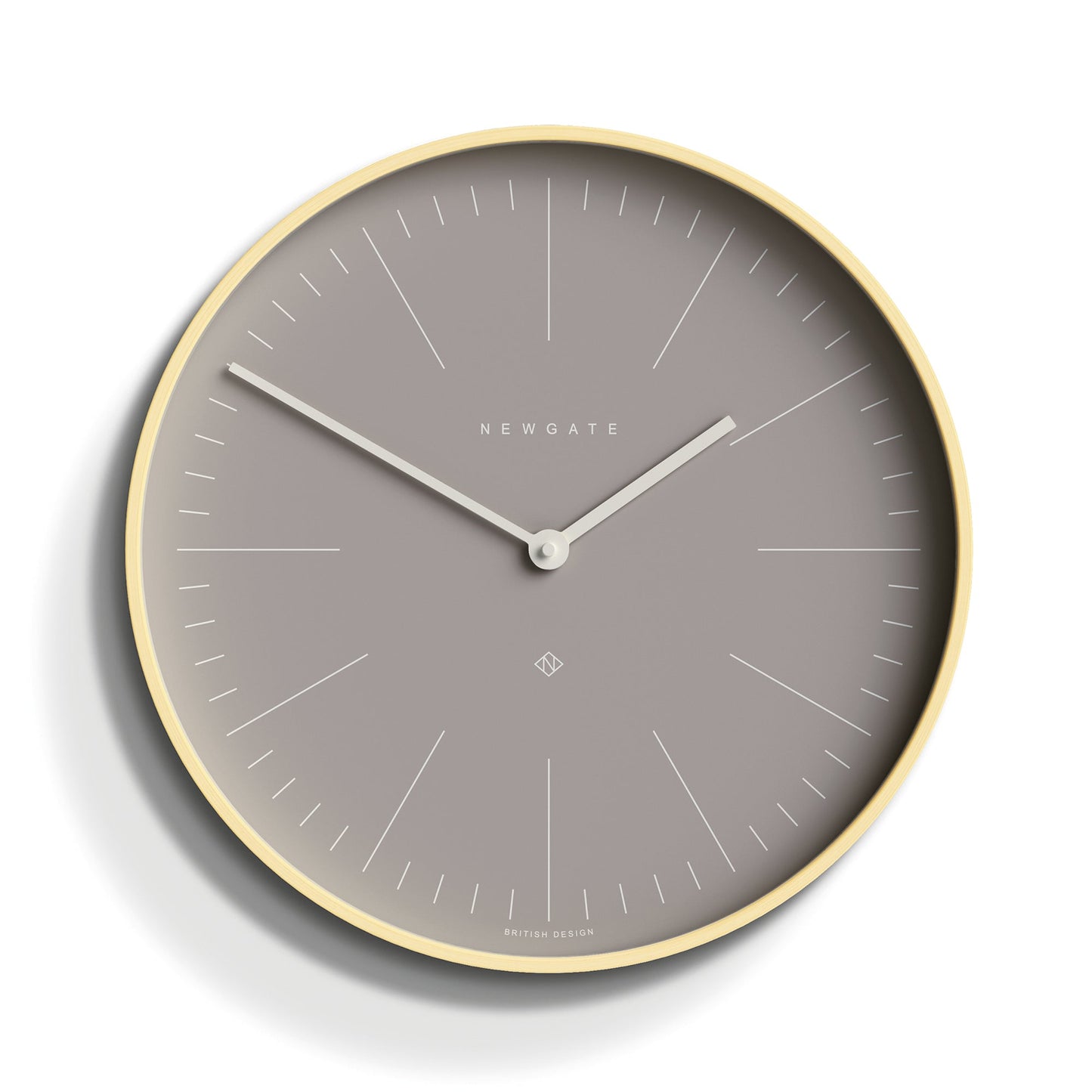 Newgate Mr Clarke Clock Pale Wood Clay Grey Dial V398-NGMRC147PLY40
