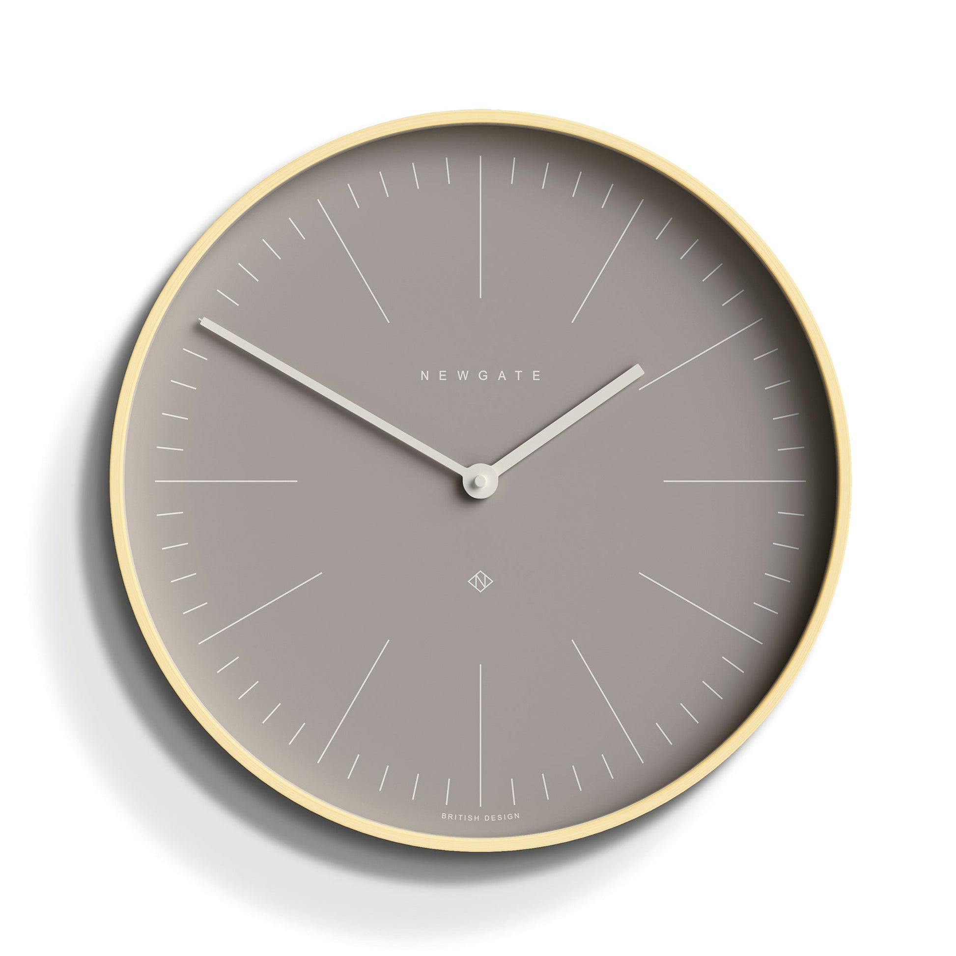 Newgate Mr Clarke Clock Pale Wood Clay Grey Dial V398-NGMRC147PLY40