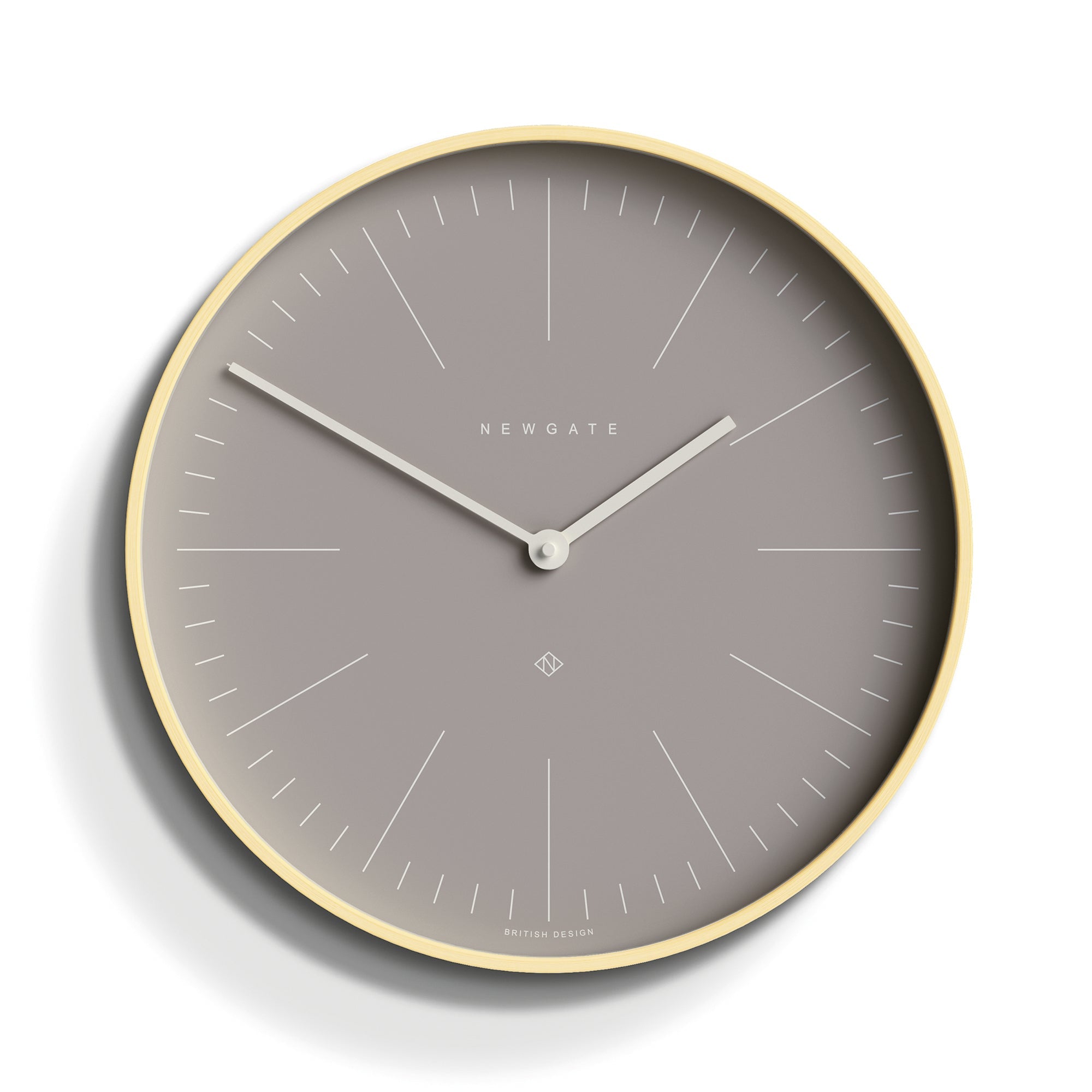 Newgate Mr Clarke Clock Pale Wood Clay Grey Dial V398-NGMRC147PLY40