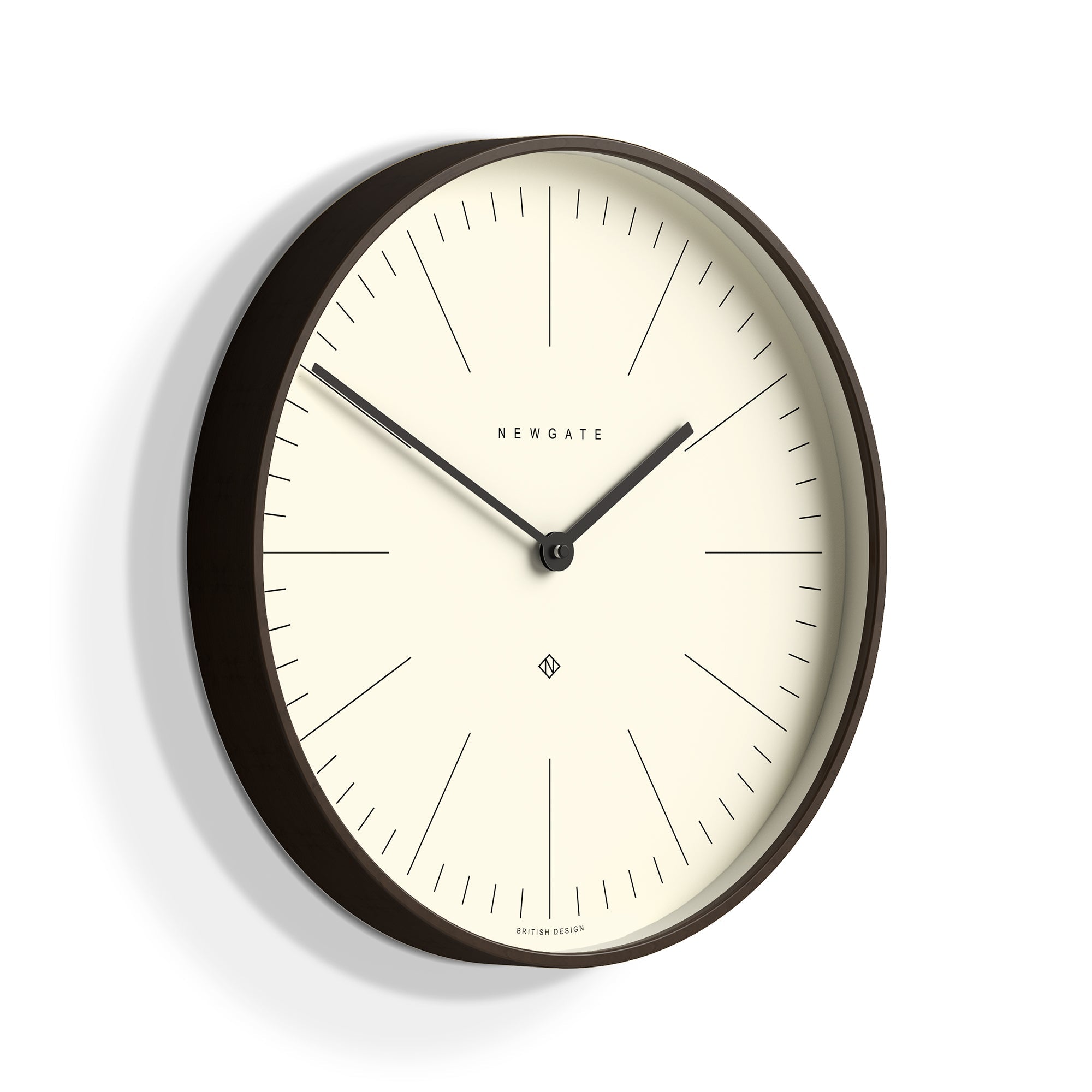 Newgate Mr Clarke Clock Dark Wood Marker Dial V398-NGMRC160DPLY40
