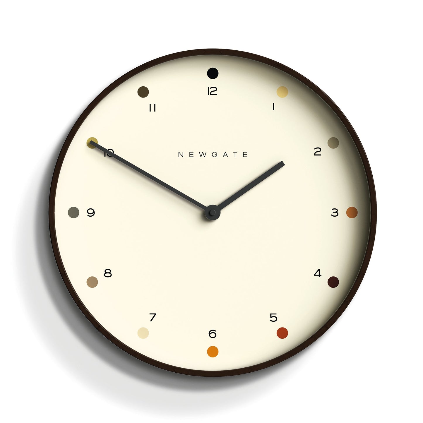 Newgate Mr Clarke Clock Dark Wood Dot Dial 40 V398-NGMRC161DPLY40