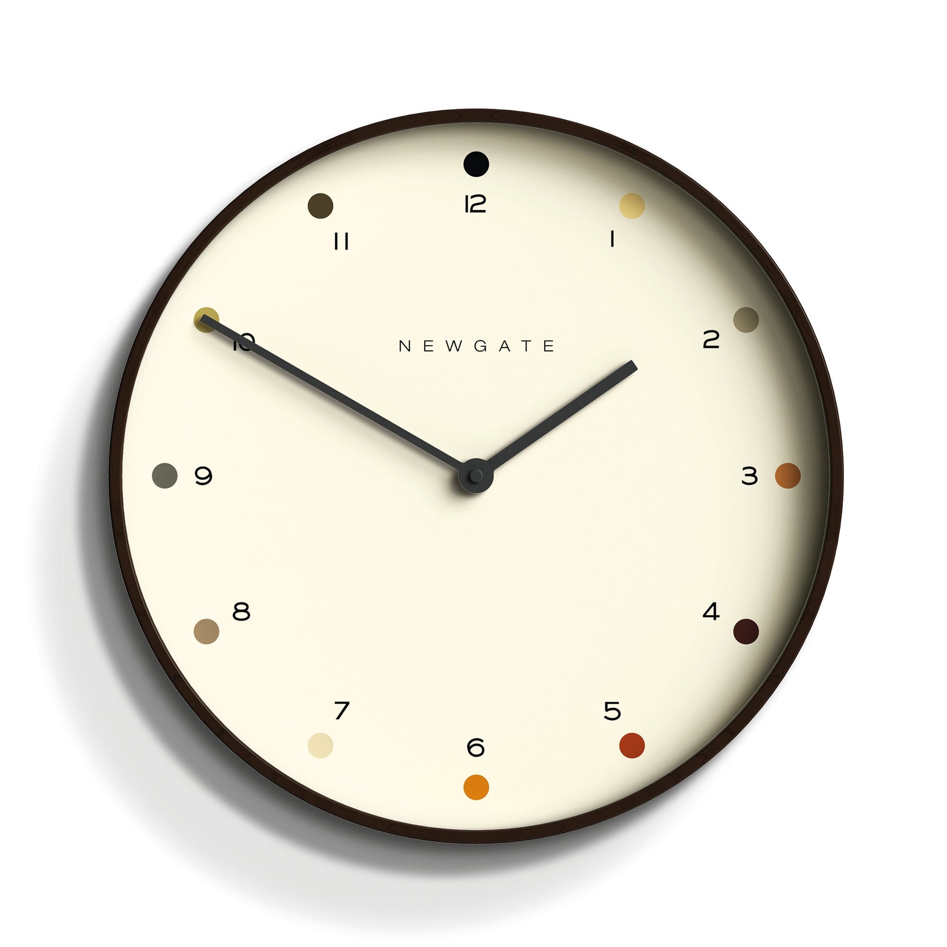 Newgate Mr Clarke Clock Dark Wood Dot Dial 40 V398-NGMRC161DPLY40