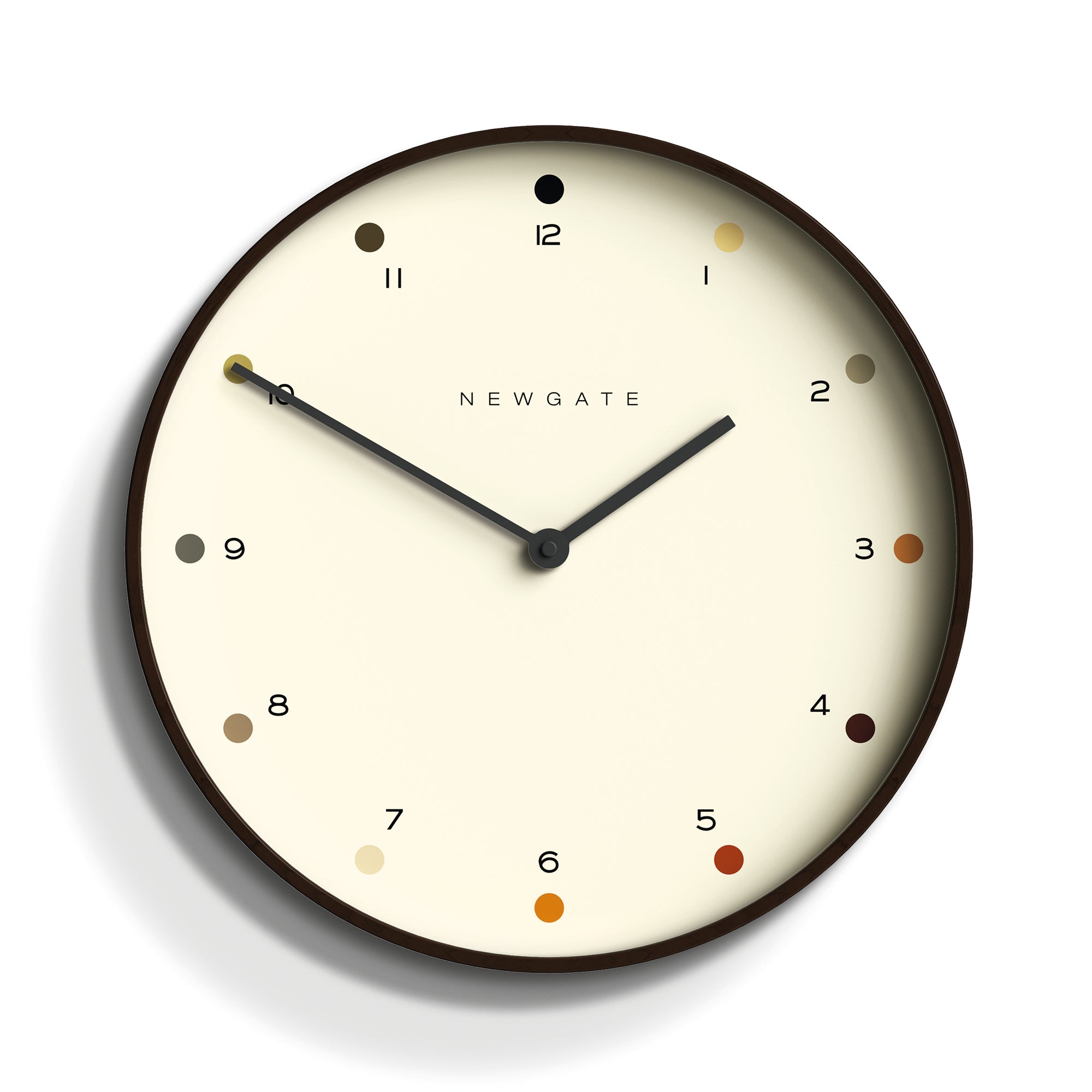Newgate Mr Clarke Clock Dark Wood Dot Dial 40 V398-NGMRC161DPLY40