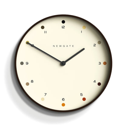 Newgate Mr Clarke Clock Dark Wood Dot Dial 40 V398-NGMRC161DPLY40
