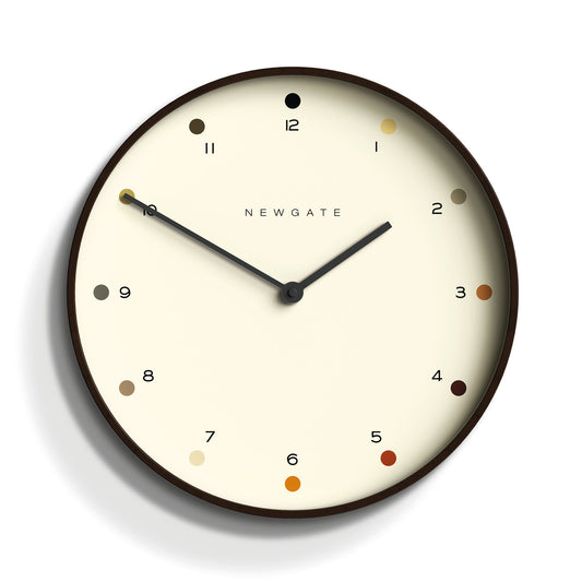 Newgate Mr Clarke Clock Dark Wood Dot Dial 40 V398-NGMRC161DPLY40