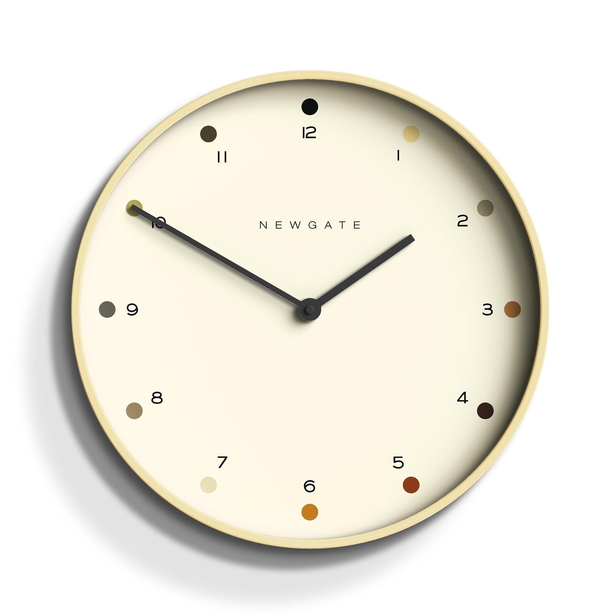 Newgate Mr Clarke Clock Pale Wood Dot Dial V398-NGMRC161PLY40