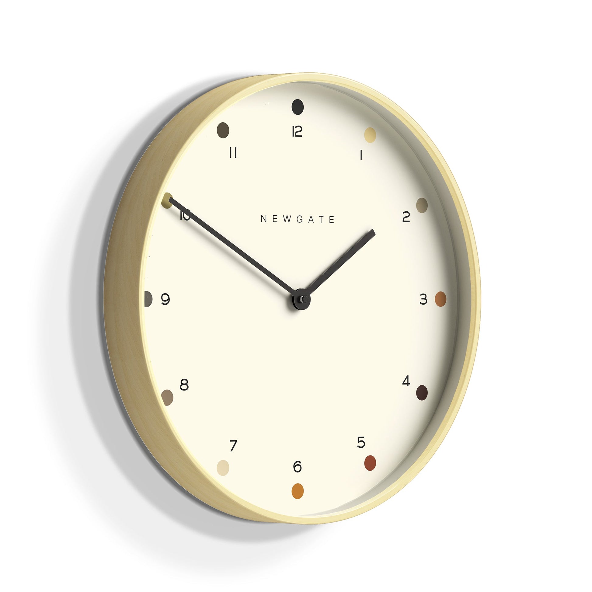 Newgate Mr Clarke Clock Pale Wood Dot Dial V398-NGMRC161PLY40