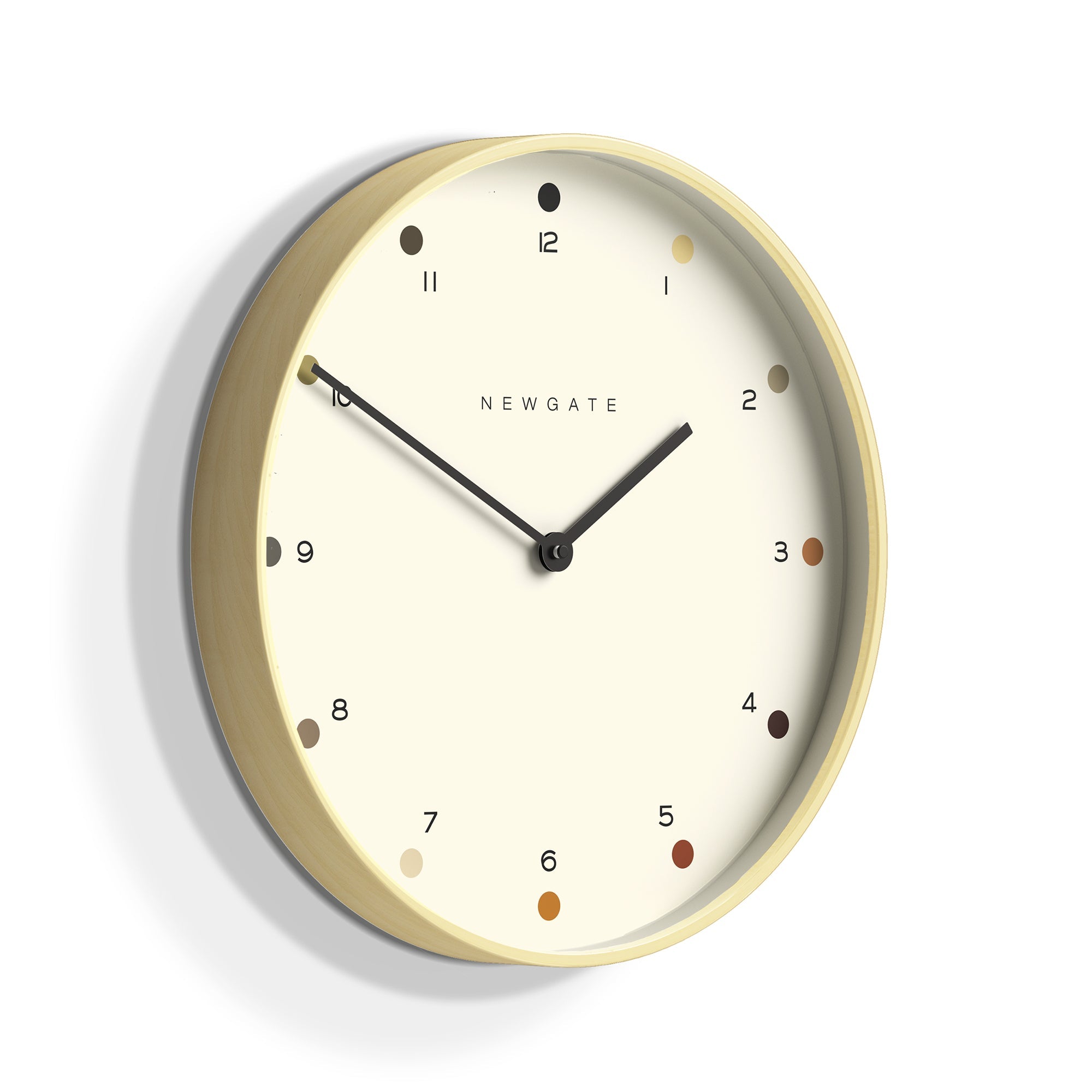 Newgate Mr Clarke Clock Pale Wood Dot Dial V398-NGMRC161PLY40
