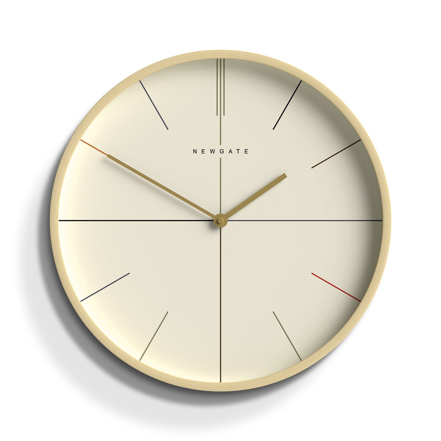 Newgate Mr Clarke Clock Pale Wood Hockey Dial V398-NGMRC378PLY40