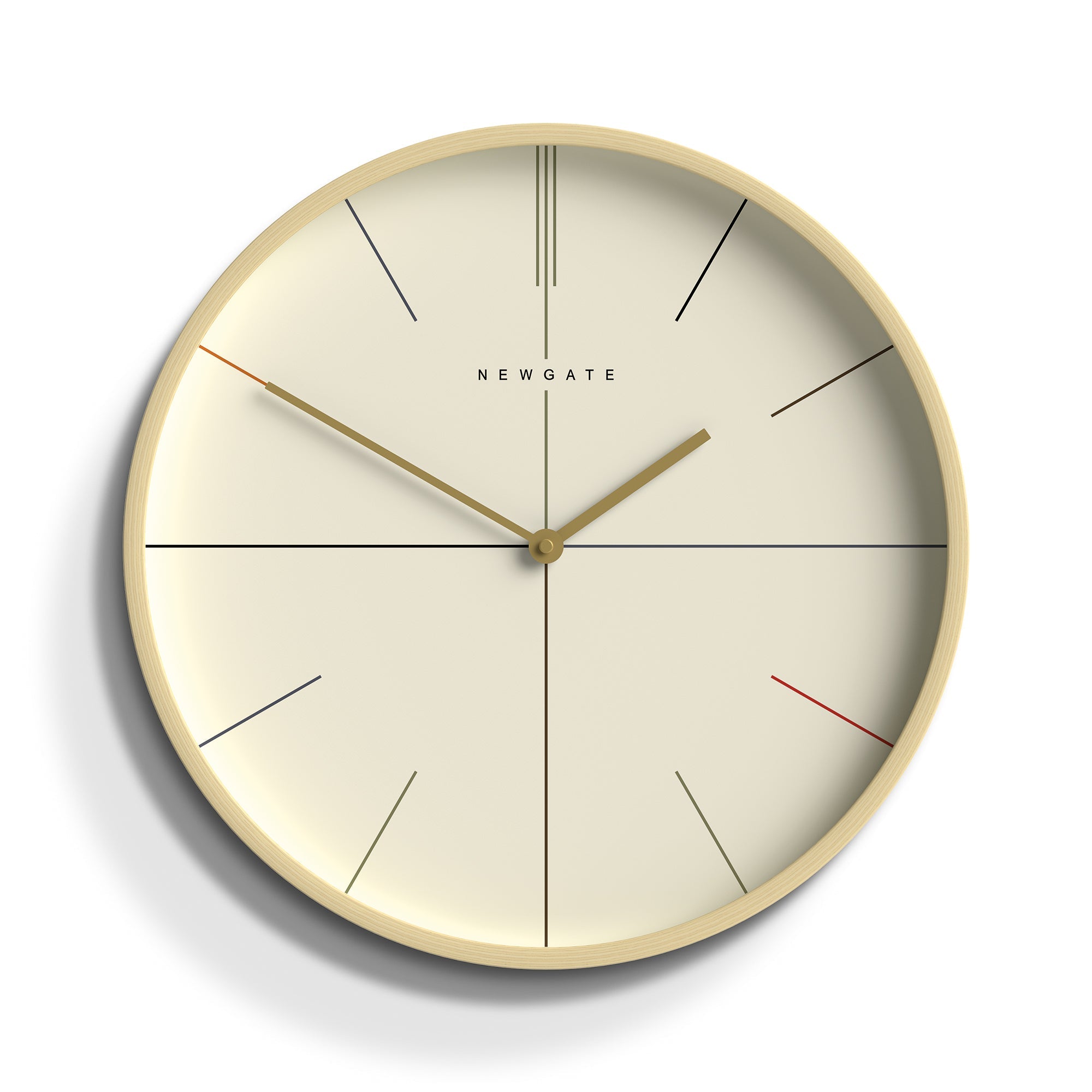 Newgate Mr Clarke Clock Pale Wood Hockey Dial V398-NGMRC378PLY40