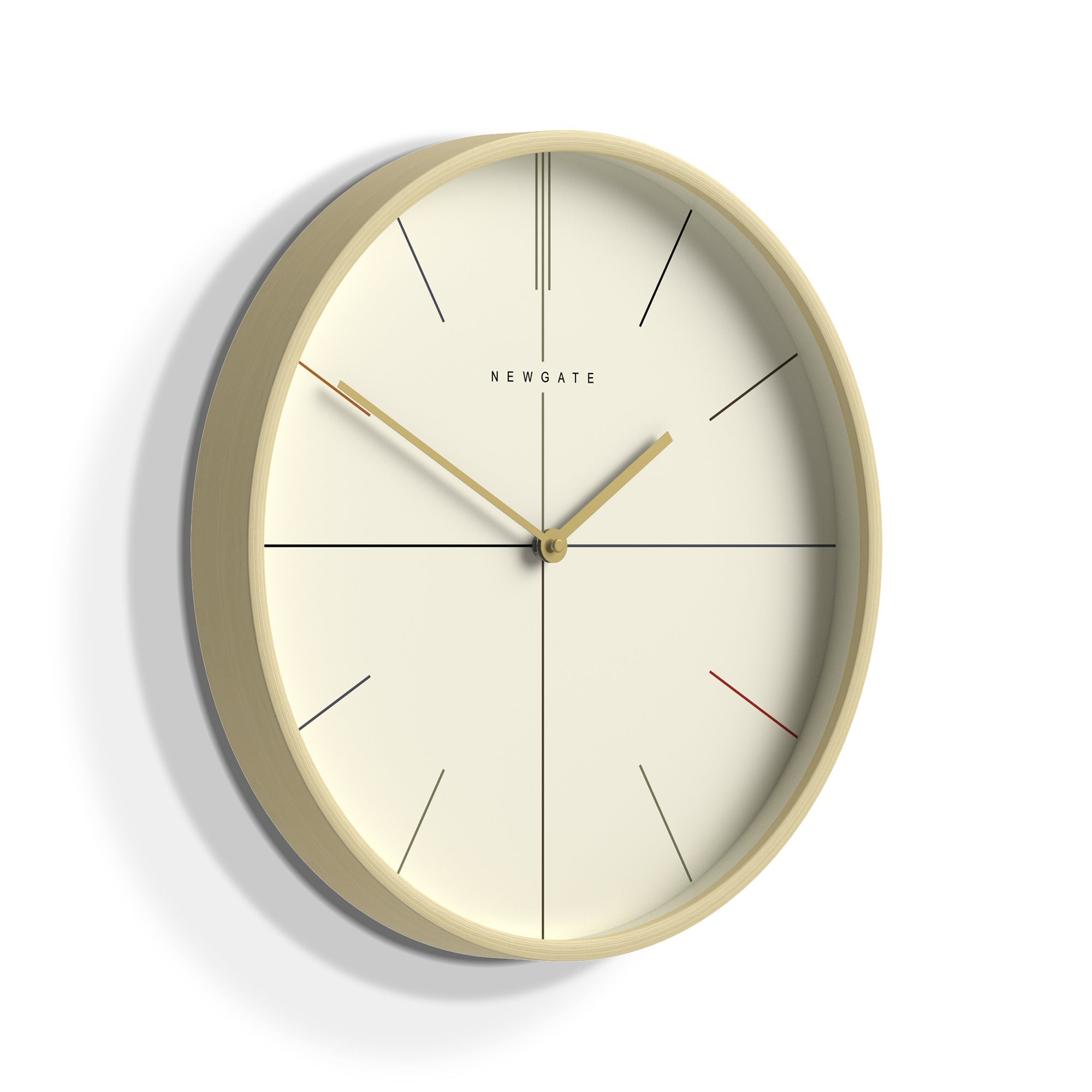 Newgate Mr Clarke Clock Pale Wood Hockey Dial V398-NGMRC378PLY40