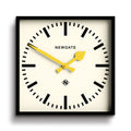 Newgate Number Five Wall Clock Black Yellow Hands V398-NGNUMFIV390KCY