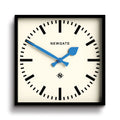 Newgate Number Five Wall Clock Black Blue Hands V398-NGNUMFIV390KICE