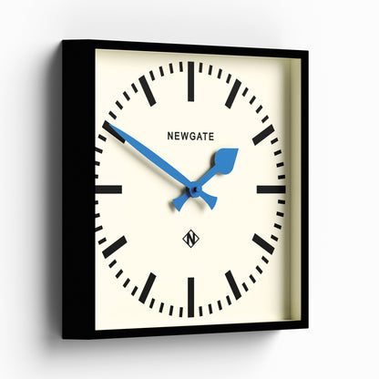 Newgate Number Five Wall Clock Black Blue Hands V398-NGNUMFIV390KICE