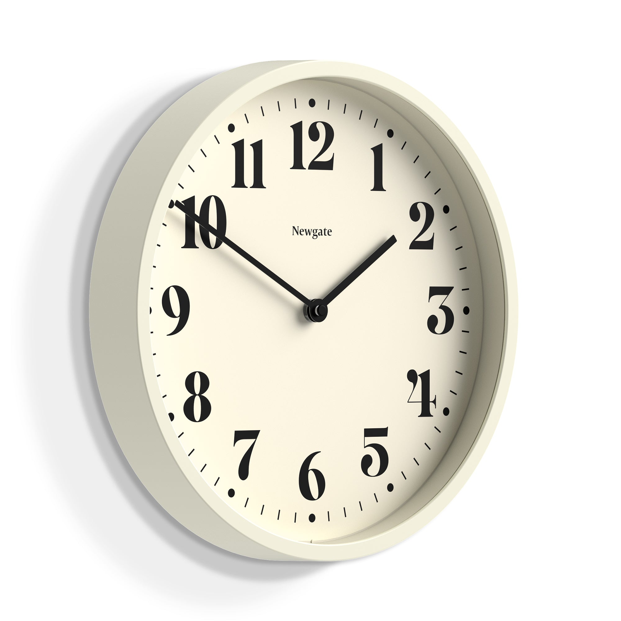 Newgate Number Four Wall Clock Matte Linen White V398-NGNUMFOU240LW