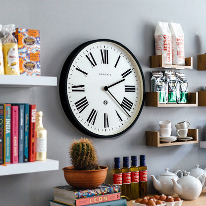 Newgate Number One Clock Italian Black V398-NGNUMONE148K