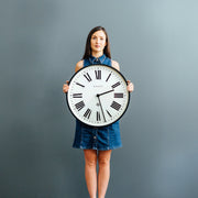 Newgate Number One Clock Italian Black V398-NGNUMONE148K