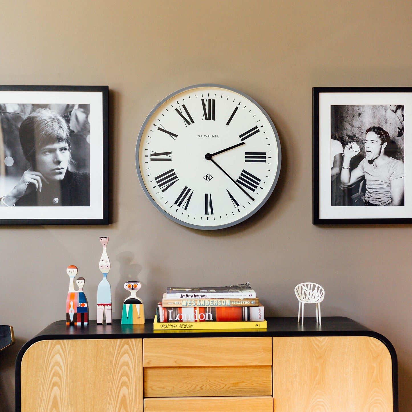 Newgate Number One Clock Italian Posh Grey V398-NGNUMONE148PGY