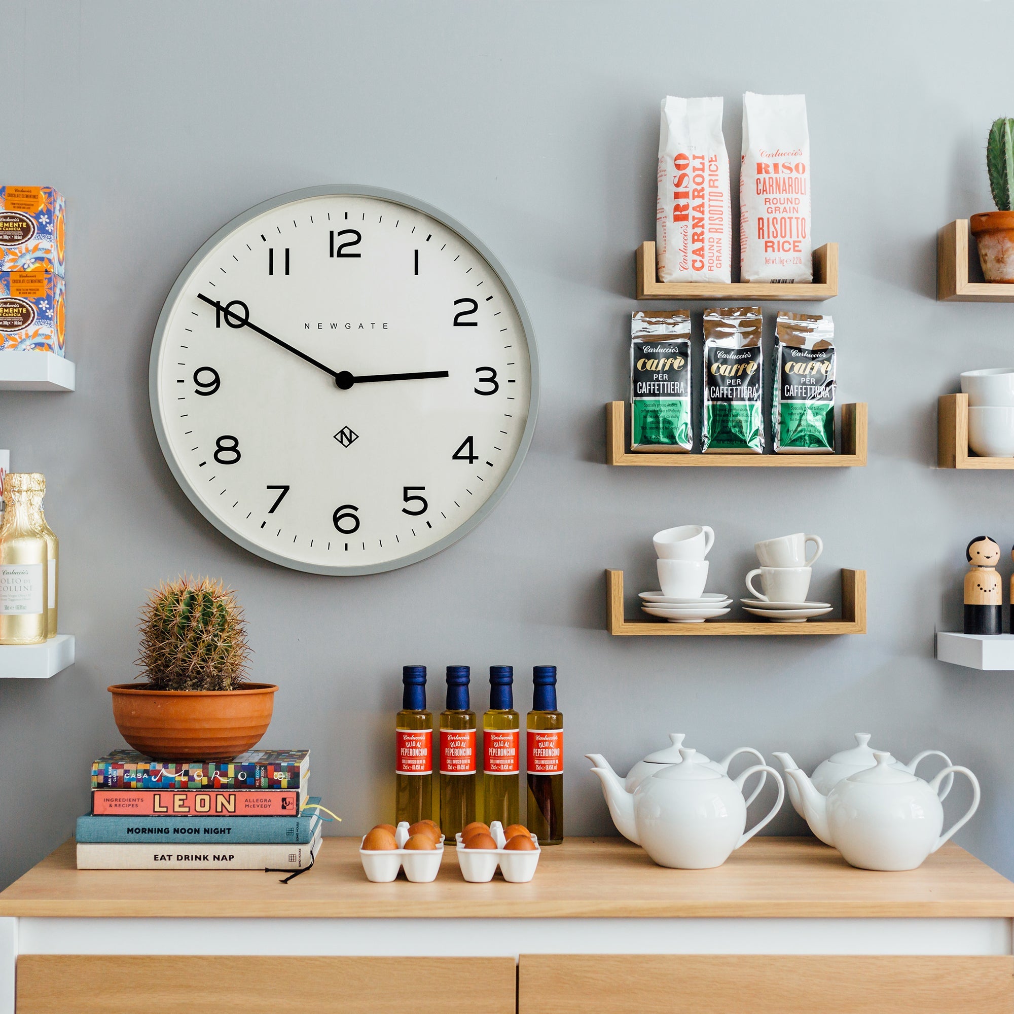 Newgate Number One Clock Echo Posh Grey V398-NGNUMONE149PGY