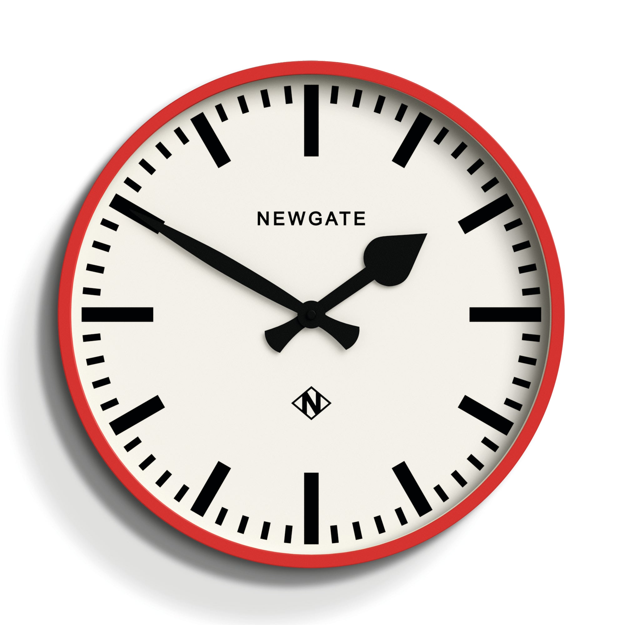 Newgate Railway Clock Red V398-NGNUMTHR390FER