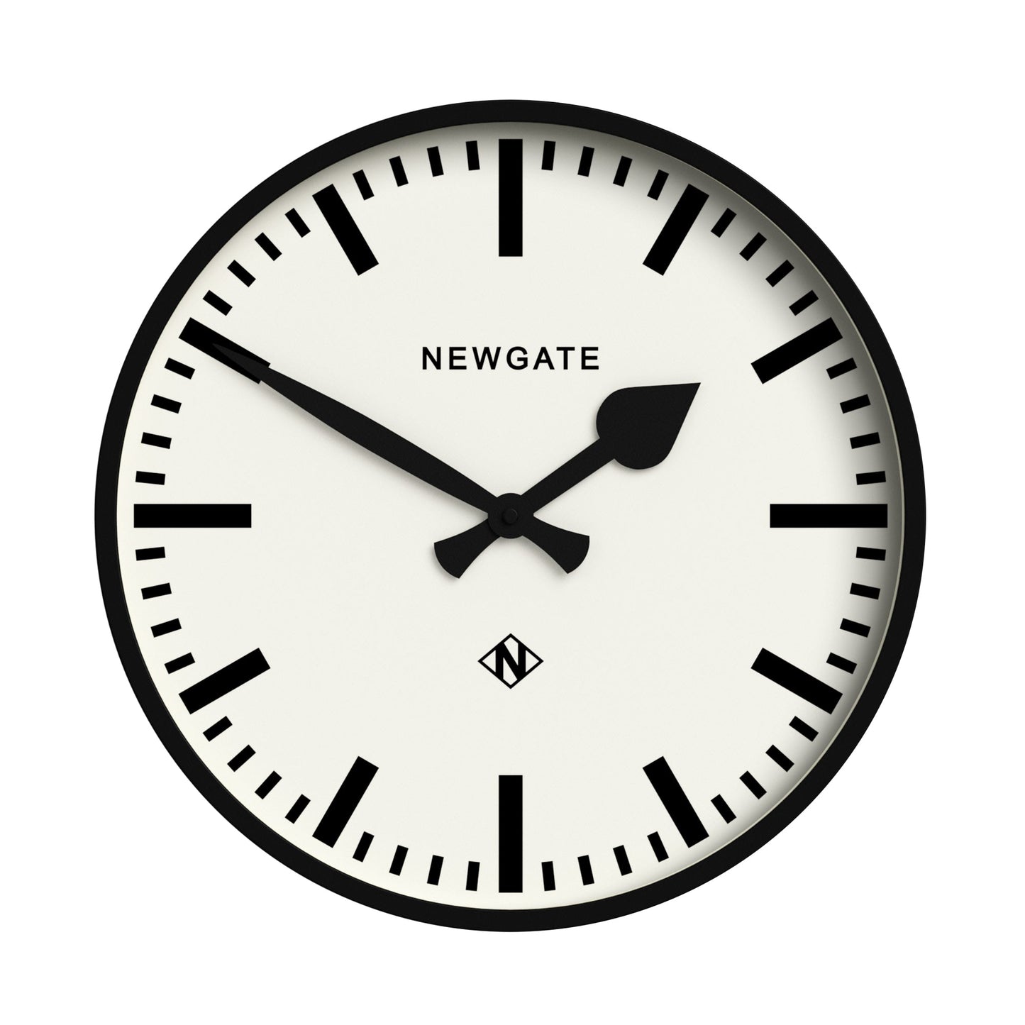 Newgate Railway Clock Black V398-NGNUMTHR390K