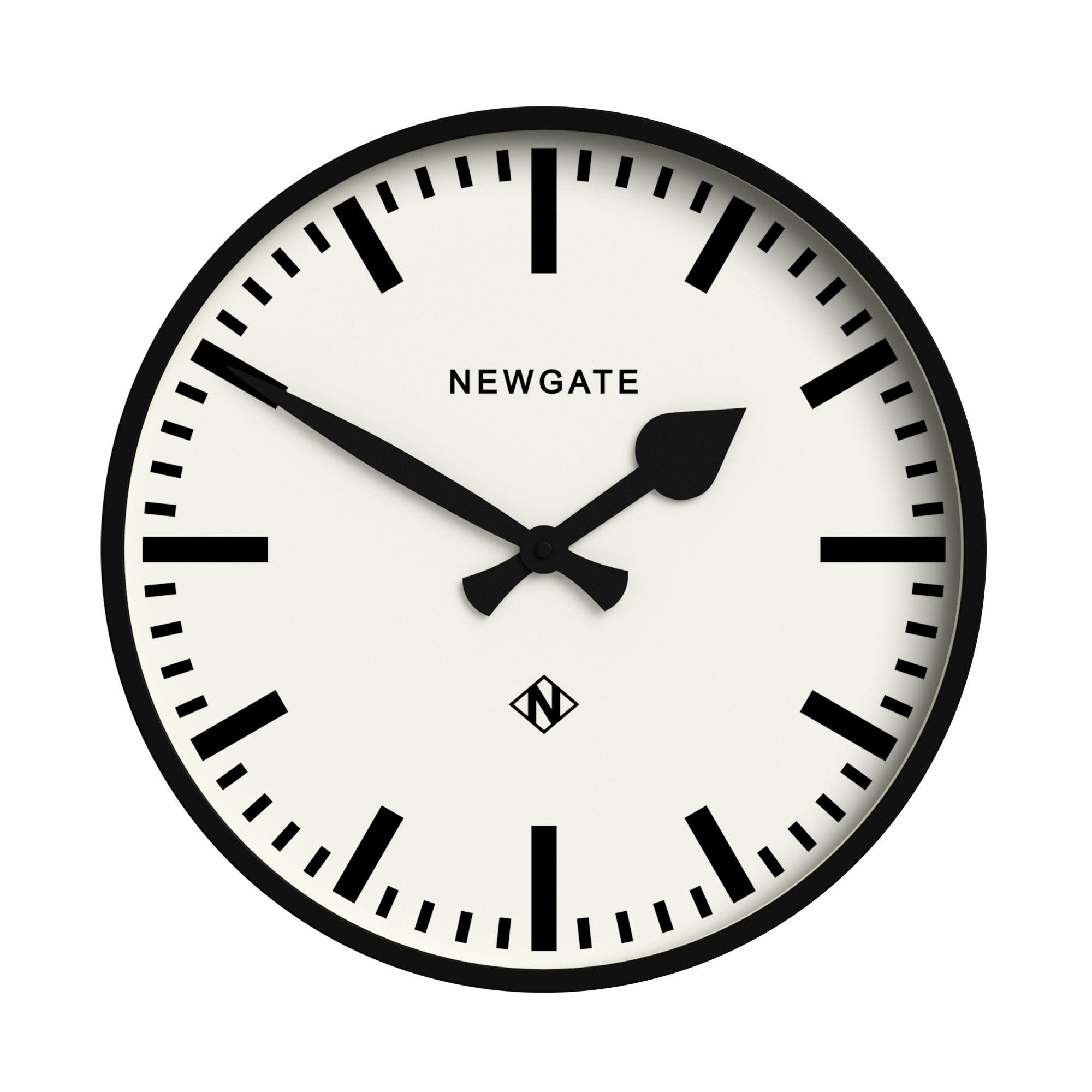 Newgate Railway Clock Black V398-NGNUMTHR390K