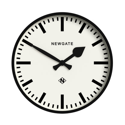 Newgate Railway Clock Black V398-NGNUMTHR390K