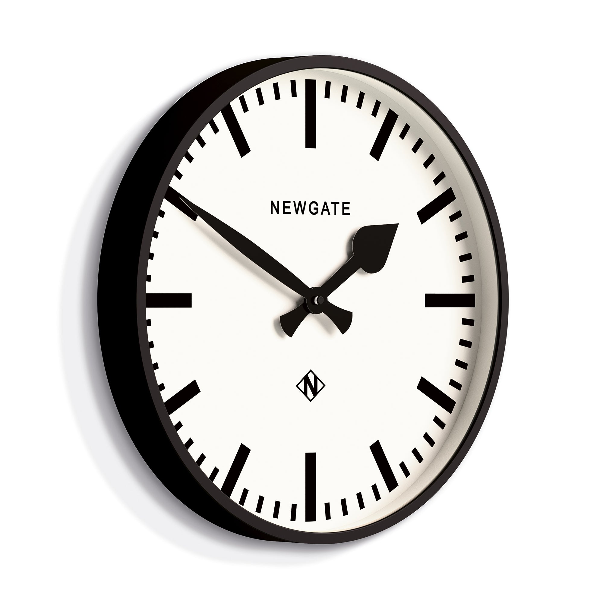 Newgate Railway Clock Black V398-NGNUMTHR390K