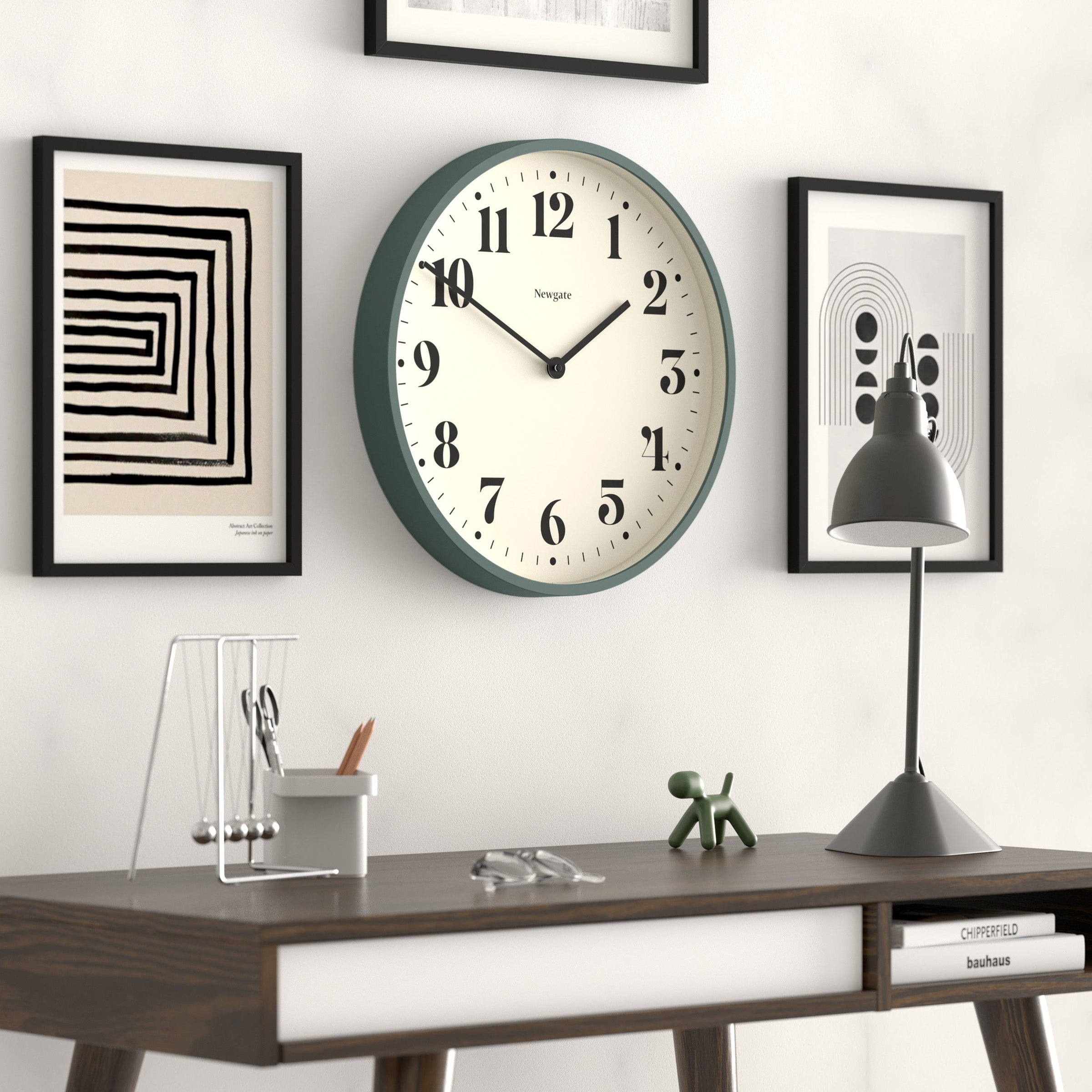 Newgate Number Two Wall Clock Asparagus Green V398-NGNUMTWO240ASG