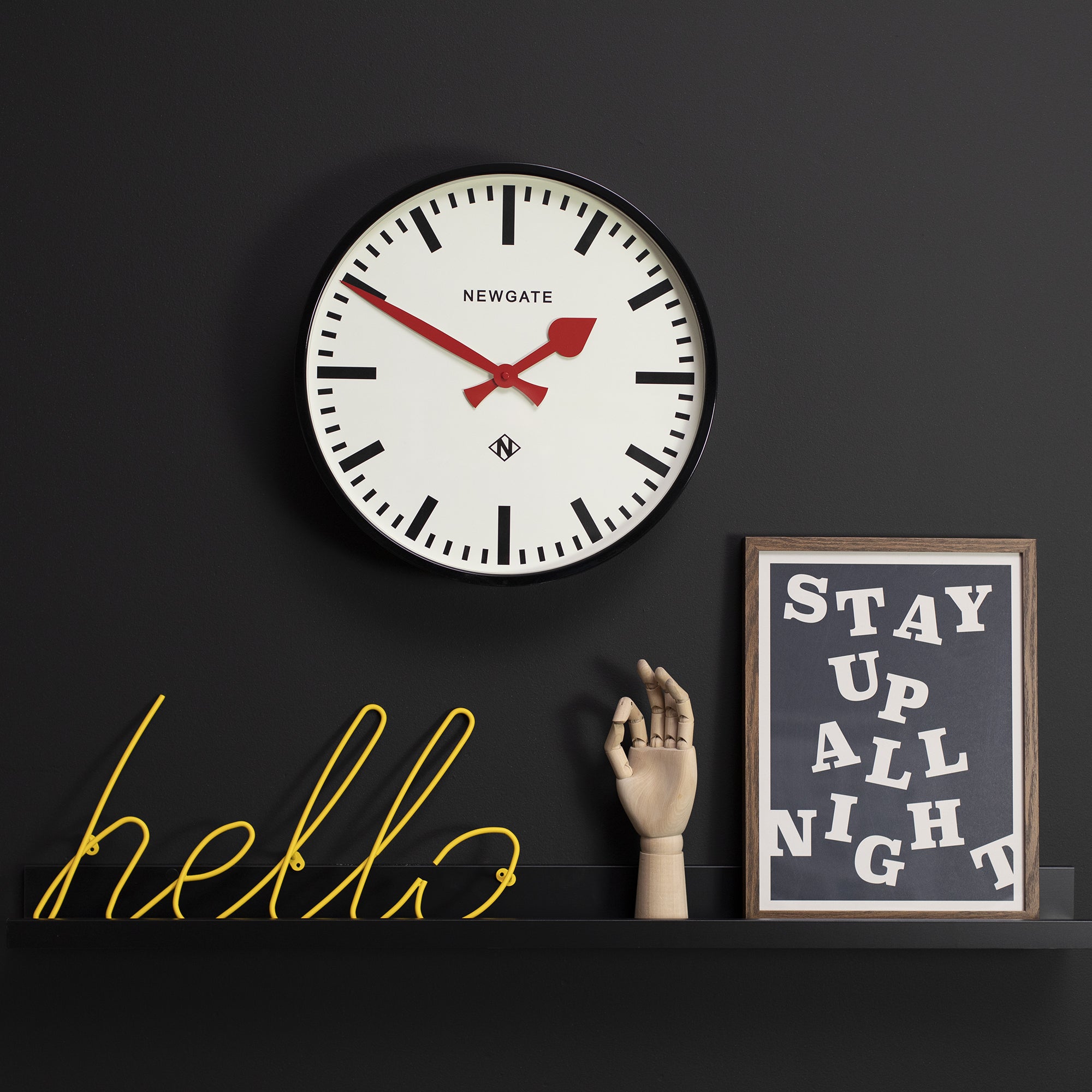 Newgate Putney Clock Black V398-NGPUT390K