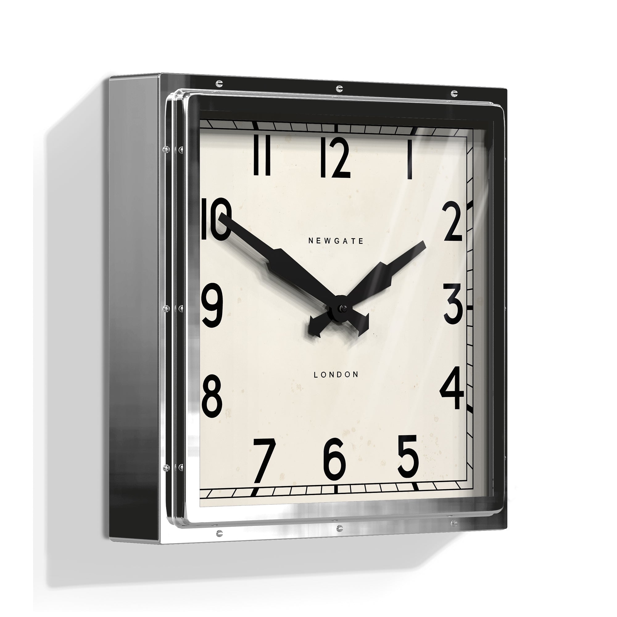 Newgate Quad Clock Chrome V398-NGQUAD42CH