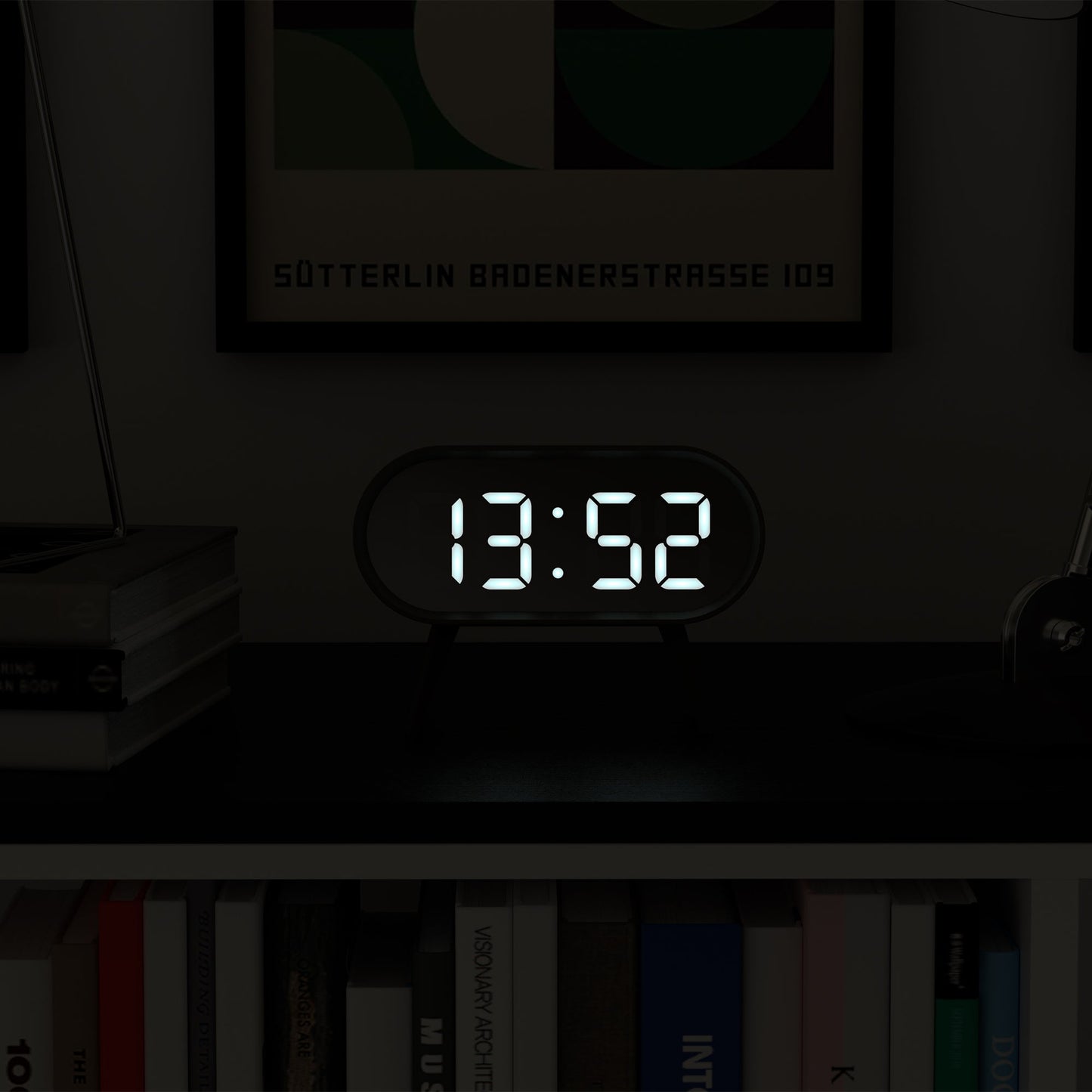 Newgate Space Hotel Cyborg Led Alarm Clock Grey V398-NGSH-CYBO-S1-GY