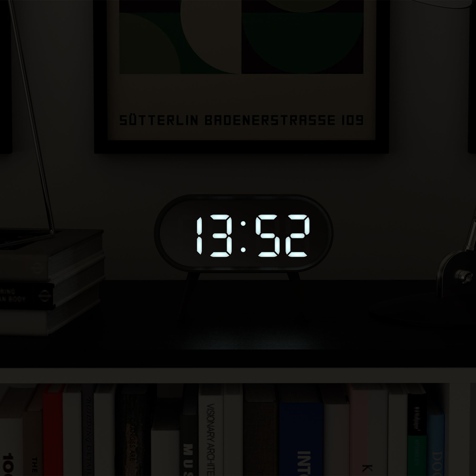 Newgate Space Hotel Cyborg Led Alarm Clock Grey V398-NGSH-CYBO-S1-GY