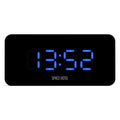 Newgate Space Hotel Hypertron Alarm Clock Black Case - Black Lens - Blue Led V398-NGSH-HYPE-BL1-K