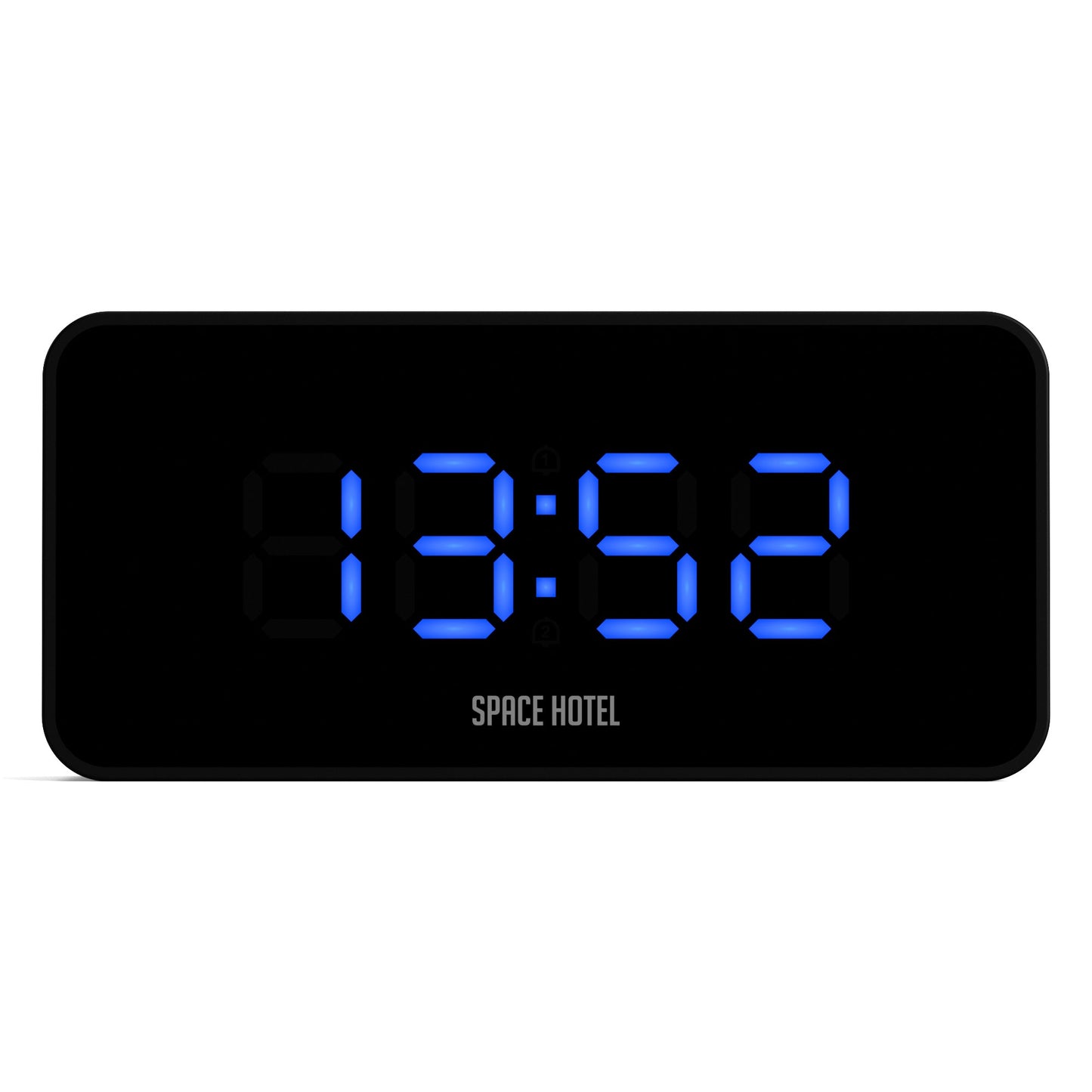 Newgate Space Hotel Hypertron Alarm Clock Black Case - Black Lens - Blue Led V398-NGSH-HYPE-BL1-K