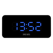 Newgate Space Hotel Hypertron Alarm Clock Black Case - Black Lens - Blue Led V398-NGSH-HYPE-BL1-K