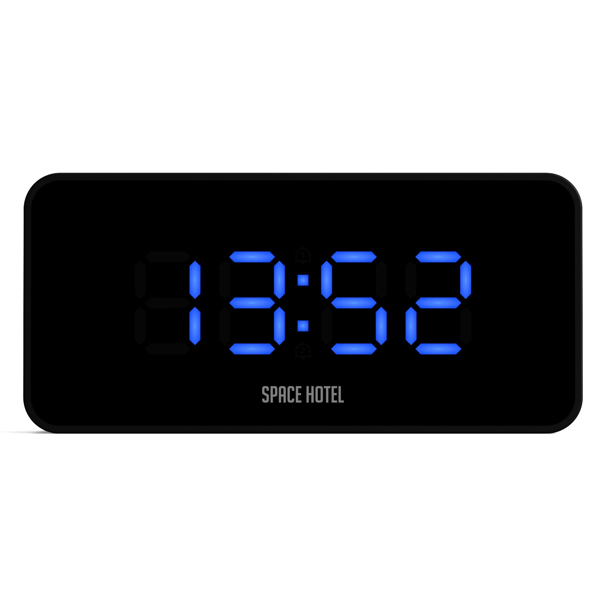Newgate Space Hotel Hypertron Alarm Clock Black Case - Black Lens - Blue Led V398-NGSH-HYPE-BL1-K