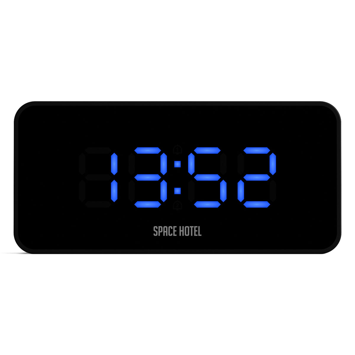 Newgate Space Hotel Hypertron Alarm Clock Black Case - Black Lens - Blue Led V398-NGSH-HYPE-BL1-K
