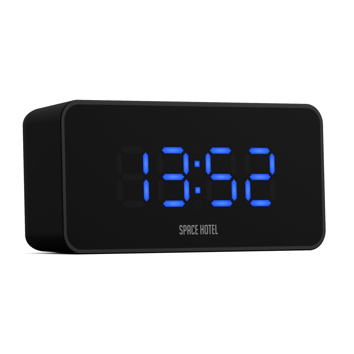 Newgate Space Hotel Hypertron Alarm Clock Black Case - Black Lens - Blue Led V398-NGSH-HYPE-BL1-K