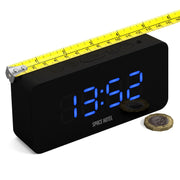 Newgate Space Hotel Hypertron Alarm Clock Black Case - Black Lens - Blue Led V398-NGSH-HYPE-BL1-K