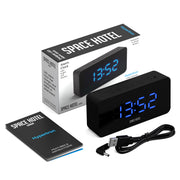 Newgate Space Hotel Hypertron Alarm Clock Black Case - Black Lens - Blue Led V398-NGSH-HYPE-BL1-K