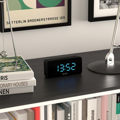 Newgate Space Hotel Hypertron Alarm Clock Black Case - Black Lens - Blue Led V398-NGSH-HYPE-BL1-K