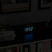 Newgate Space Hotel Hypertron Alarm Clock Black Case - Black Lens - Blue Led V398-NGSH-HYPE-BL1-K
