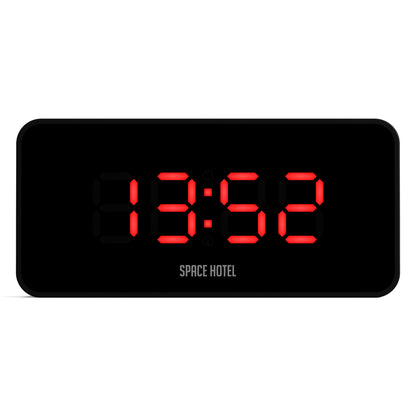 Newgate Space Hotel Hypertron Alarm Clock Black Case - Black Lens - Red Led V398-NGSH-HYPE-R1-K