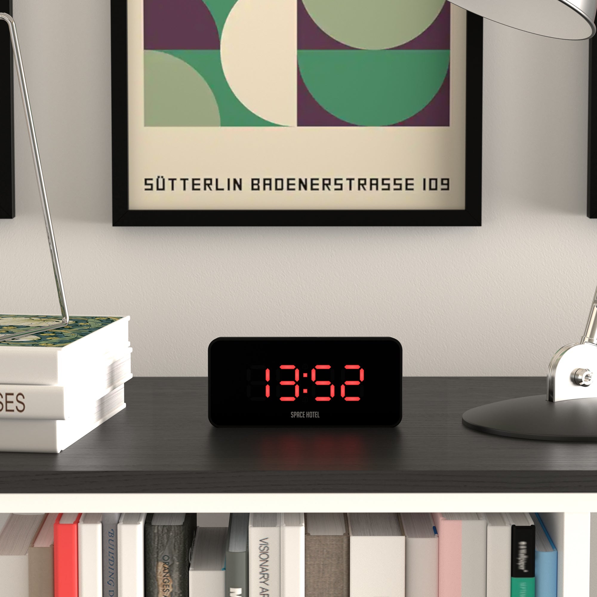 Newgate Space Hotel Hypertron Alarm Clock Black Case - Black Lens - Red Led V398-NGSH-HYPE-R1-K